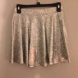 Silver Holographic Skirt